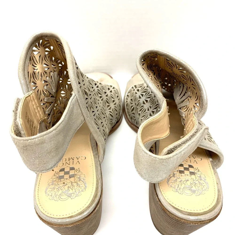 Vince Camuto Kalison Open Toe‎ Stacked Heel Sandal Size 9.5 - Picture 4 of 8